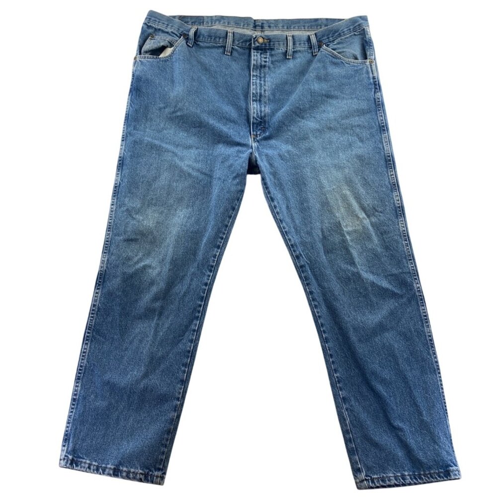 Wrangler Men's Blue Denim Jeans 48x30 Straight Fit 100% Cotton
